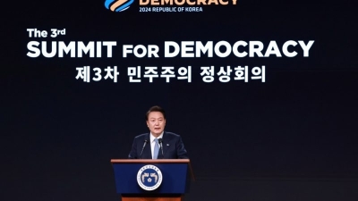 South Korea’s Yoon warns of tech threat to democracy at summit
