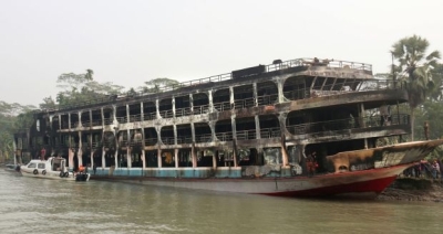 At least 37 killed in ferry fire in southern Bangladesh