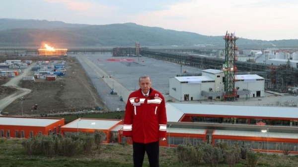 Erdogan offers free gas pre-election after first Black Sea field shipment