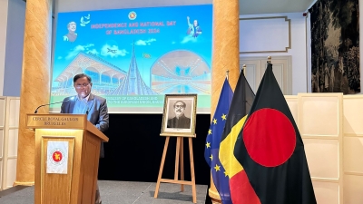 Bangladesh Foreign Minister leads Independence and National Day celebration in Brussels together with Bangladesh nationals and foreign friends