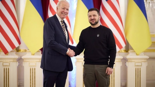 Biden arrives in Kyiv on surprise visit ahead of war anniversary